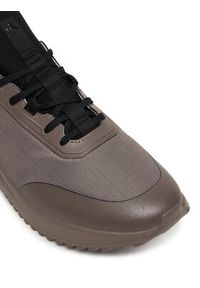 Calvin Klein Sneakersy Eva Runner Laceup Sock Mat Mix YM0YM01443 Brązowy. Kolor: brązowy. Materiał: materiał #6