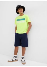 bonprix - Bermudy dresowe z czystej bawełny organicznej. Kolor: niebieski. Materiał: bawełna, dresówka #3