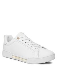 TOMMY HILFIGER - Tommy Hilfiger Sneakersy Chique Court Sneaker FW0FW07634 Biały. Kolor: biały. Materiał: skóra #6