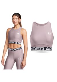 Koszulka treningowa damska Under Armour HeatGear Rib Tank bez rękawów. Kolor: szary. Długość rękawa: bez rękawów