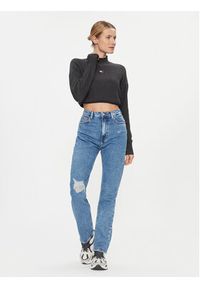 Tommy Jeans Sweter Badge DW0DW16519 Czarny Regular Fit. Kolor: czarny. Materiał: bawełna #3