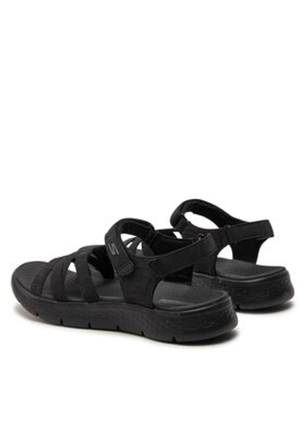 skechers - Skechers Sandały Go Walk Flex Sandal-Sunshine 141450/BBK Czarny. Kolor: czarny. Materiał: materiał