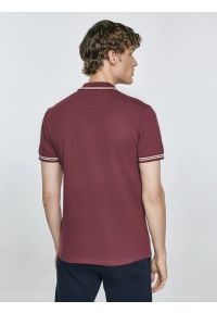 Big-Star - Koszulka męska polo bordowa Poller 604. Okazja: do pracy, na randkę. Typ kołnierza: polo. Kolor: czerwony. Materiał: dzianina, jeans. Wzór: haft. Styl: klasyczny, sportowy, elegancki