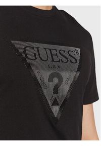 Guess T-Shirt Shiny Gel Triangle M3GI33 J1314 Czarny Slim Fit. Kolor: czarny. Materiał: bawełna #2