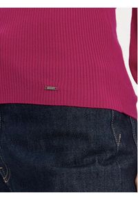 Morgan Sweter 241-MSUCCES Różowy Regular Fit. Kolor: różowy. Materiał: syntetyk
