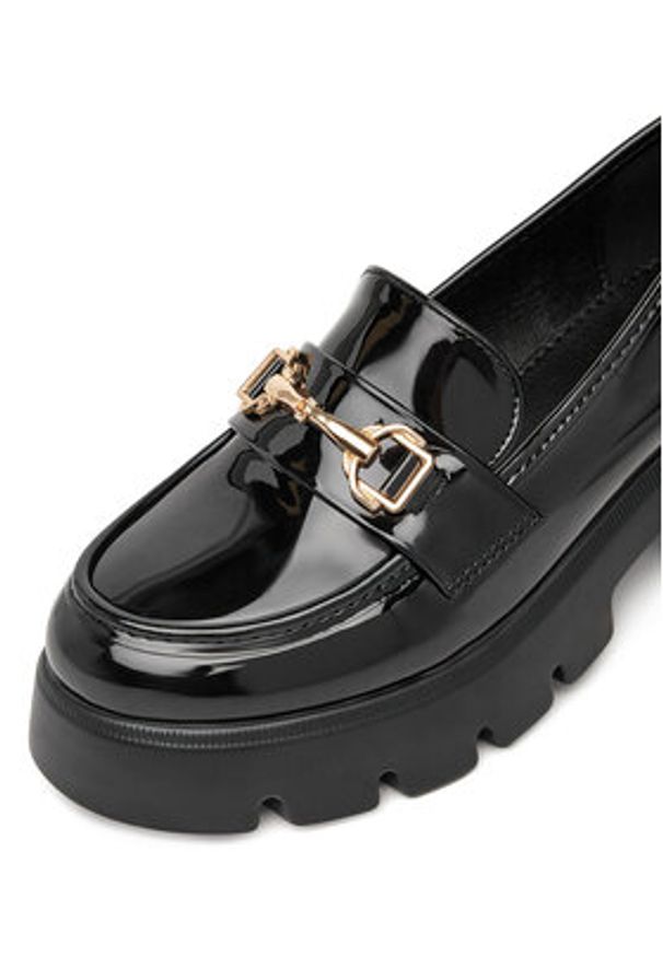DeeZee Loafersy HXG2052-296 Czarny. Kolor: czarny. Materiał: skóra