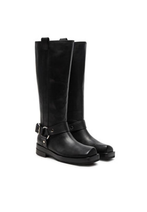 AGL Kozaki Rina Biker D774505PGDESER0000 Czarny. Kolor: czarny. Materiał: skóra