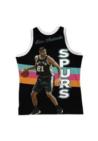 Koszulka bezrękawnik Mitchell & Ness NBA San Antonio Spurs Tim Duncan. Kolor: czarny. Długość rękawa: bez rękawów