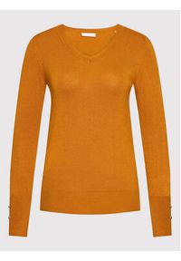 Guess Sweter Gena W2YR31 Z2V62 Żółty Regular Fit. Kolor: żółty. Materiał: wiskoza