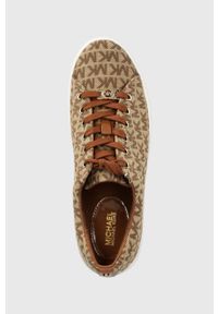 MICHAEL Michael Kors sneakersy Keaton kolor brązowy. Nosek buta: okrągły. Zapięcie: sznurówki. Kolor: brązowy. Materiał: guma
