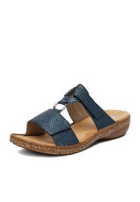 Rieker Klapki CEO-628P9-14 Granatowy. Kolor: niebieski. Materiał: skóra #7
