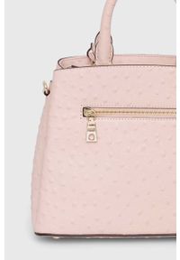 DKNY - Dkny torebka skórzana kolor różowy. Kolor: różowy. Materiał: skórzane #6
