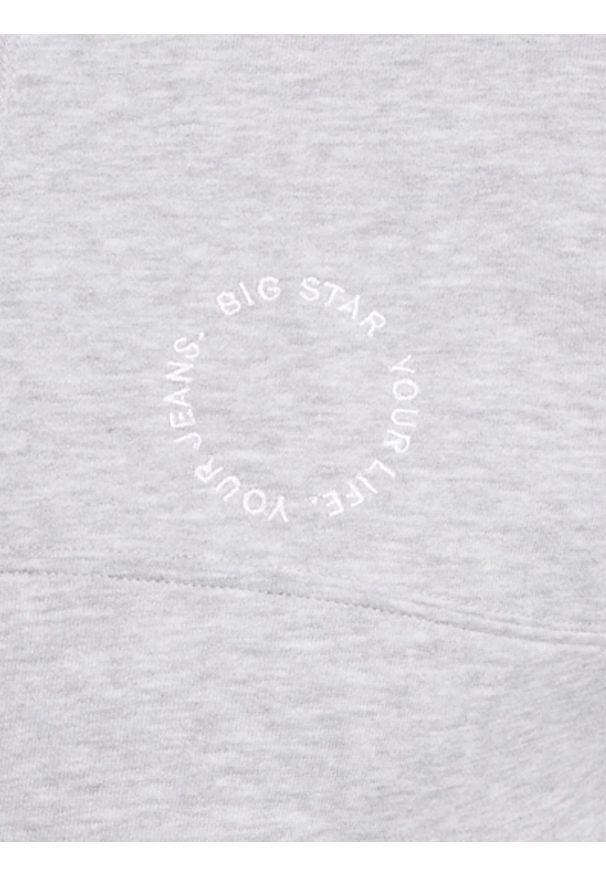 Big-Star - Bluza męska z kapturem szara Ajron 901/ Kersyn 901. Okazja: na co dzień. Typ kołnierza: kaptur. Kolor: szary. Materiał: materiał. Wzór: aplikacja. Styl: sportowy, wakacyjny, elegancki, casual