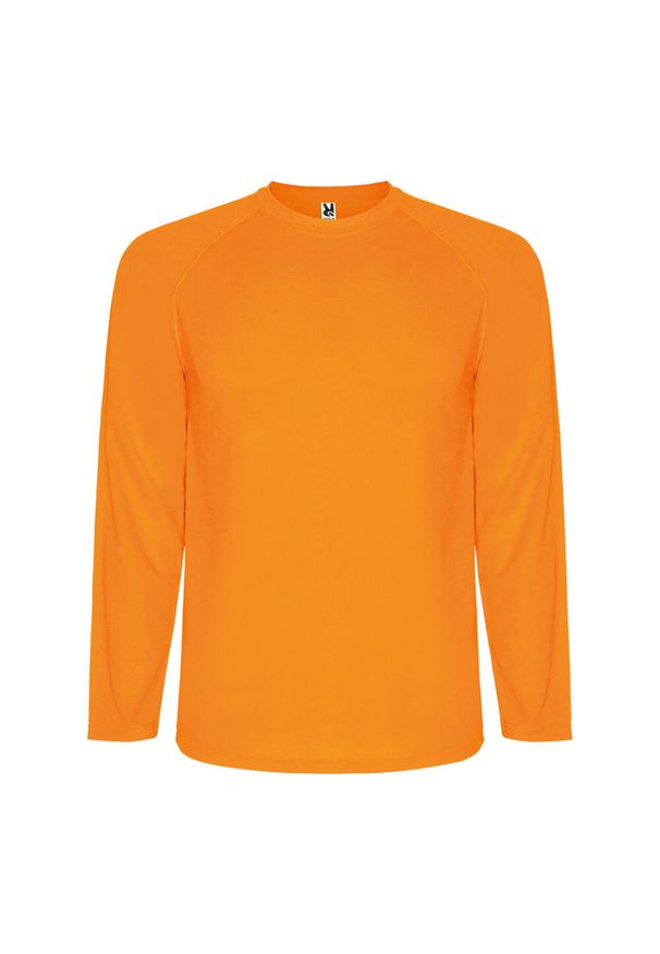 ROLY - Męska Koszulka Sportowa Z Długim Rękawem Montecarlo. Kolor: pomarańczowy. Długość rękawa: długi rękaw. Długość: długie. Sport: turystyka piesza