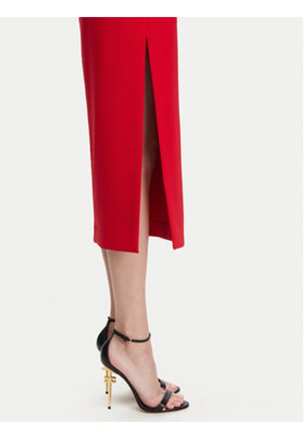 Elisabetta Franchi Sukienka koktajlowa AB-769-51E2 Czerwony Regular Fit. Kolor: czerwony. Materiał: syntetyk. Styl: wizytowy
