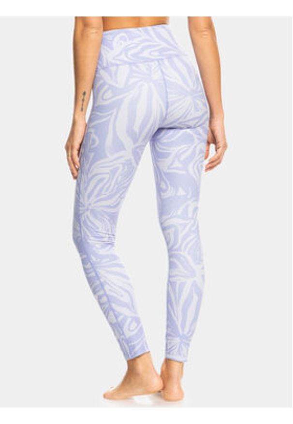 Roxy Legginsy Heart Into Ankl Ndpt ERJNP03492 Fioletowy Slim Fit. Kolor: fioletowy. Materiał: syntetyk