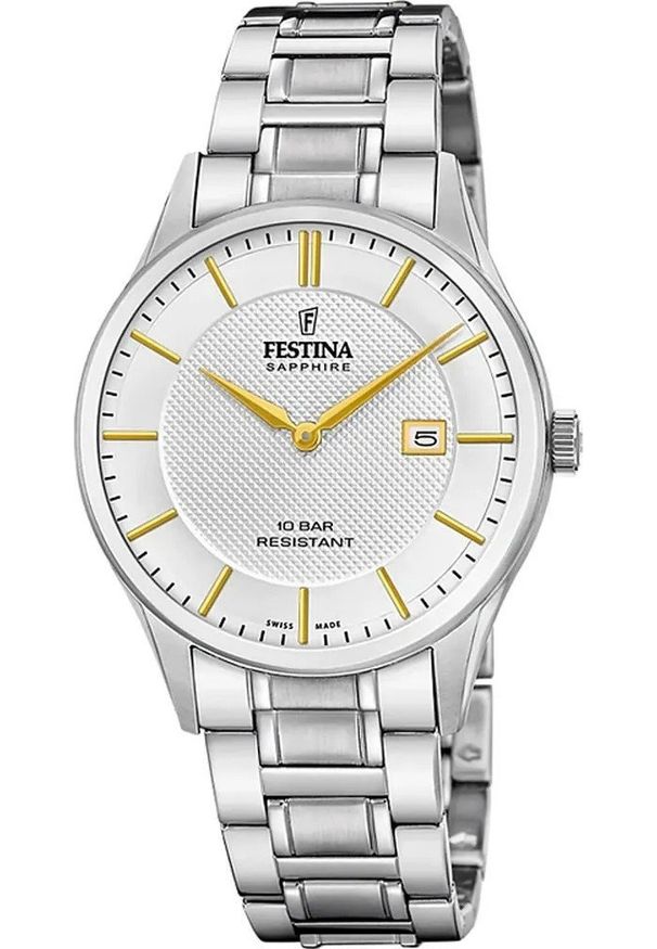 Zegarek męski Festina F20067-2 srebrny. Kolor: srebrny