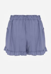 Born2be - Jasnoniebieskie Szorty z Wiskozy Ionona. Okazja: na co dzień. Kolor: niebieski. Materiał: wiskoza. Długość: krótkie. Wzór: gładki. Sezon: wiosna, lato. Styl: casual #2