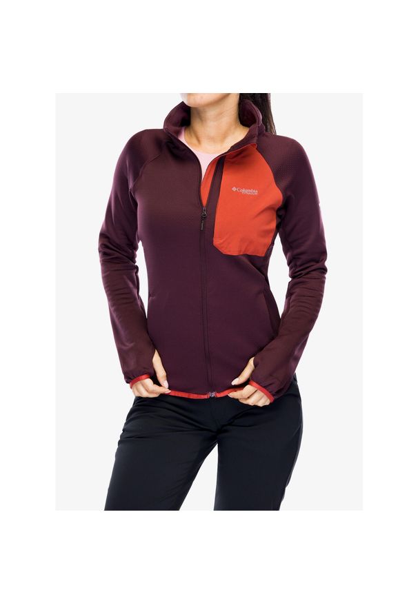 columbia - Bluza polarowa damska Columbia Triple Canyon Grid Fleece Full Zip. Kolor: czerwony, wielokolorowy, fioletowy. Materiał: polar
