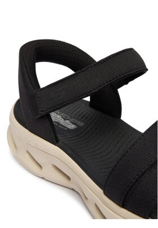 skechers - Skechers Sandały Go Walk Glide-Step 2.0 Sandal 141269/BKW Czarny. Kolor: czarny. Materiał: materiał