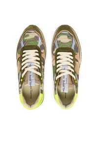 Philippe Model Sneakersy A012050 OYLU CR01 Khaki. Kolor: brązowy. Materiał: zamsz, skóra