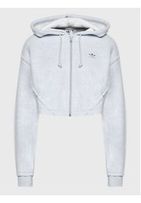 Adidas - adidas Bluza Loungewear HL9140 Szary Relaxed Fit. Kolor: szary. Materiał: bawełna #3