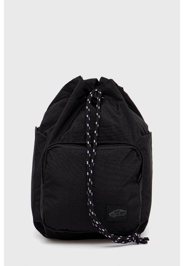 Vans plecak kolor czarny mały gładki. Kolor: czarny. Wzór: gładki