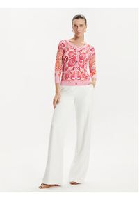 Luisa Spagnoli Kardigan Crostone 58242 Różowy Regular Fit. Kolor: różowy. Materiał: syntetyk #5