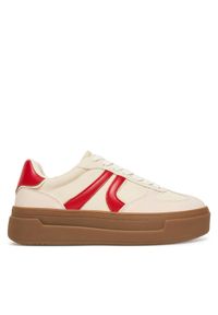 DeeZee Sneakersy AM2518 Beżowy. Kolor: beżowy. Materiał: skóra