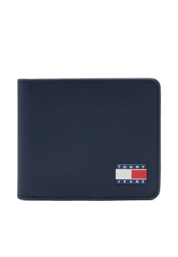 Tommy Jeans Duży Portfel Męski Tjm Heritage Leather Cc Wallet AM0AM13371 Granatowy. Kolor: niebieski. Materiał: skóra