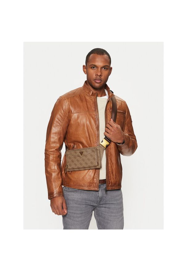 Saszetka Guess. Kolor: brązowy