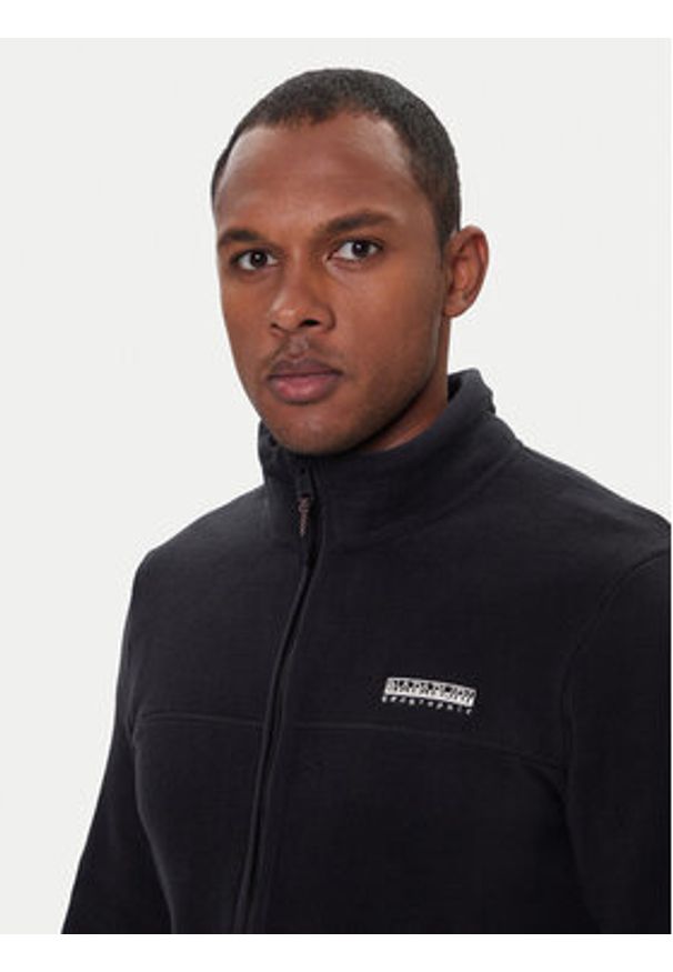 Napapijri Polar T-Dergana NP0A88V1 Czarny Regular Fit. Kolor: czarny. Materiał: syntetyk