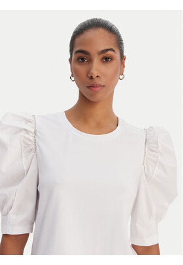 Fracomina Bluzka FR26ST3035J40101 Biały Regular Fit. Kolor: biały. Materiał: bawełna