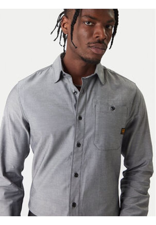 G-Star RAW - G-Star Raw Koszula Bristum 2.0 D23553 E071 Szary Slim Fit. Kolor: szary. Materiał: bawełna