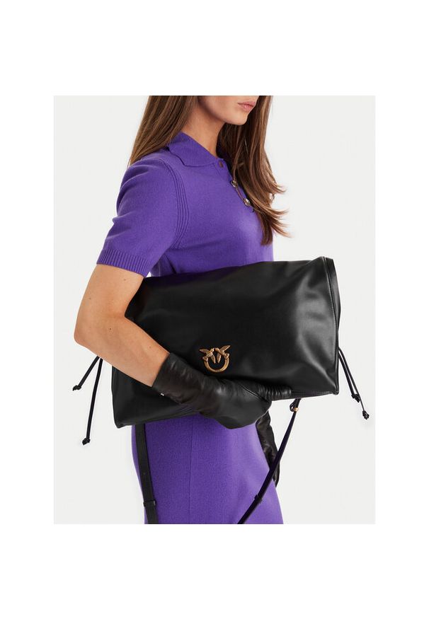 Pinko - Torebka PINKO. Kolor: czarny