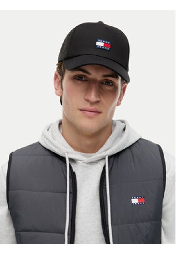 TOMMY HILFIGER - Tommy Hilfiger Czapka z daszkiem Herritage AM0AM14202 Czarny. Kolor: czarny. Materiał: bawełna