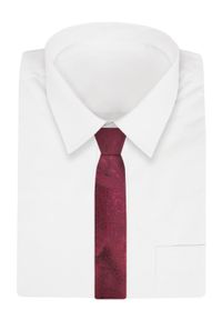 Męski Krawat Angelo di Monti - Ciemnoczerwony, Faktura. Kolor: czerwony. Materiał: tkanina. Styl: elegancki, wizytowy #2