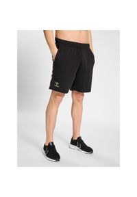 Szorty bawełniane Hummel HmlStaltic. Kolor: czarny. Materiał: bawełna. Wzór: jodełka. Sport: fitness #1