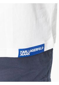 Karl Lagerfeld Jeans T-Shirt 235D1707 Biały Regular Fit. Kolor: biały. Materiał: bawełna #4