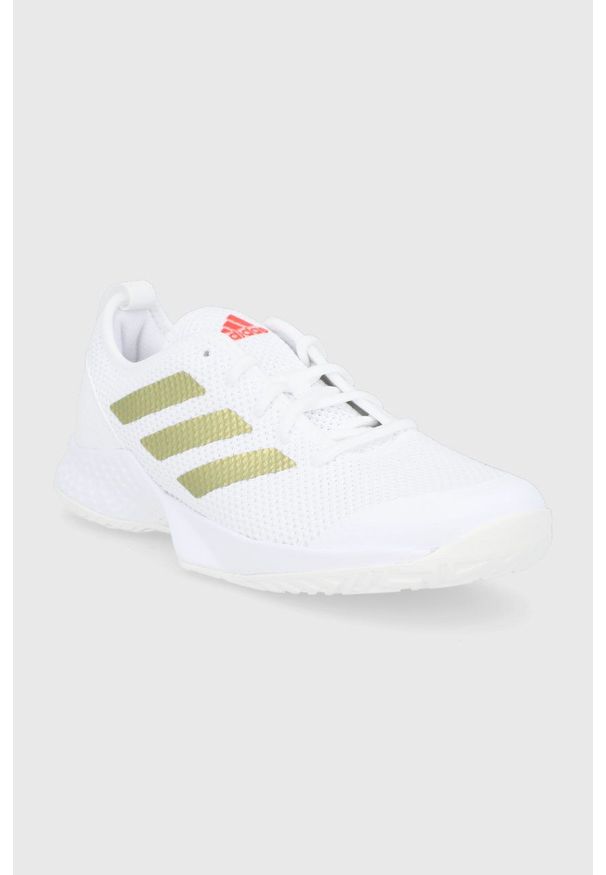 adidas Performance - Adidas Performance - Buty Court Control. Nosek buta: okrągły. Zapięcie: sznurówki. Kolor: biały. Materiał: guma