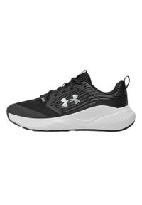 Under Armour - Męskie Skórzane Buty Treningowe Charged Commit 4. Kolor: czarny. Materiał: skóra. Sport: turystyka piesza