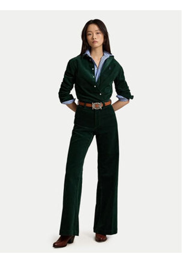Polo Ralph Lauren Koszula 211A93203011 Zielony Regular Fit. Typ kołnierza: polo. Kolor: zielony. Materiał: bawełna