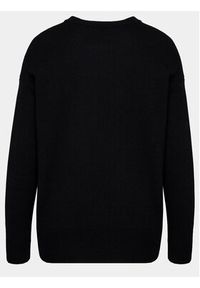 Sisley Sweter 1044M103K Czarny Boxy Fit. Kolor: czarny. Materiał: wełna #7