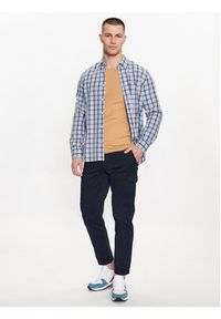 TOMMY HILFIGER - Tommy Hilfiger T-Shirt MW0MW10800 Beżowy Slim Fit. Kolor: beżowy. Materiał: bawełna