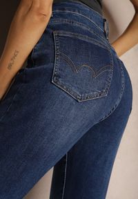 Renee - Niebieskie Jeansy z Bawełny Skinny High Waist Hazteria. Okazja: do pracy, na spotkanie biznesowe, na co dzień. Stan: podwyższony. Kolor: niebieski. Styl: casual, elegancki, biznesowy