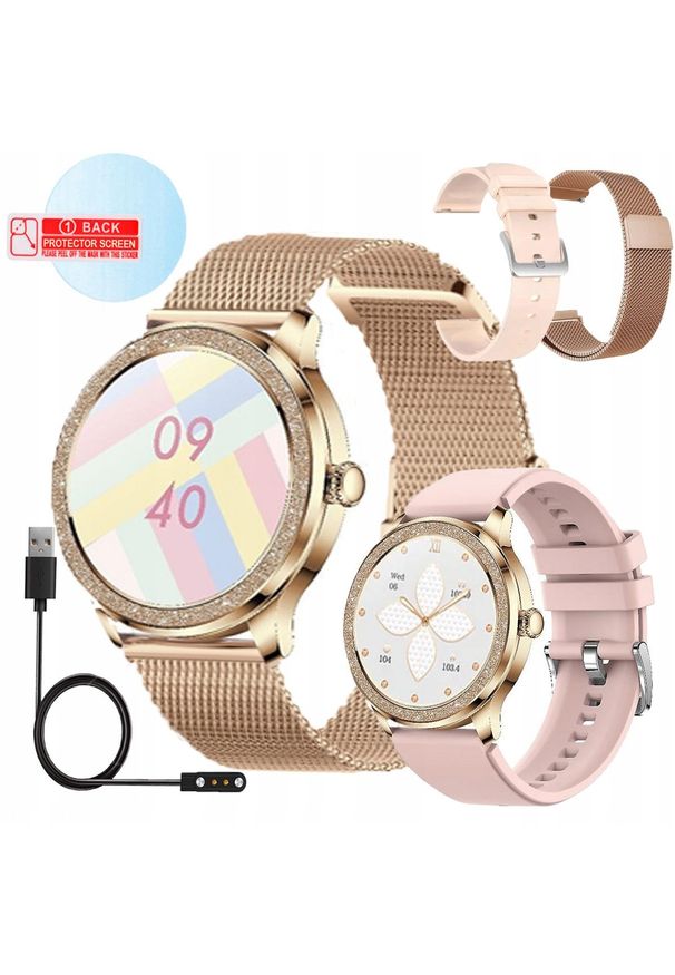 WonderWatch - SMARTWATCH ZEGAREK DAMSKI POLSKIE MENU ROZMOWY CIŚNIENIE PULS SPORT ZDROWIE. Rodzaj zegarka: smartwatch. Styl: sportowy