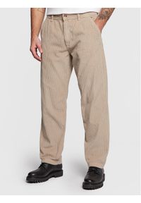 Redefined Rebel Spodnie materiałowe Malik 216210 Beżowy Loose Fit. Kolor: beżowy. Materiał: materiał, bawełna