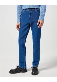 Wrangler - WRANGLER TEXAS SLIM MĘSKIE SPODNIE JEANSOWE JEANSY DŻINSY MIDNIGHT SHADOW 112358223 W12S017436