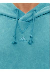 Adidas - adidas Bluza ALL SZN Garment-Wash IB4074 Niebieski Loose Fit. Kolor: niebieski. Materiał: bawełna