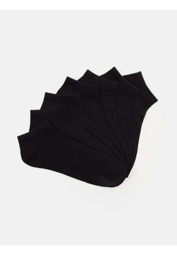 Sinsay - Bawełniane skarpetki 7 pack - czarny. Kolor: czarny. Materiał: bawełna